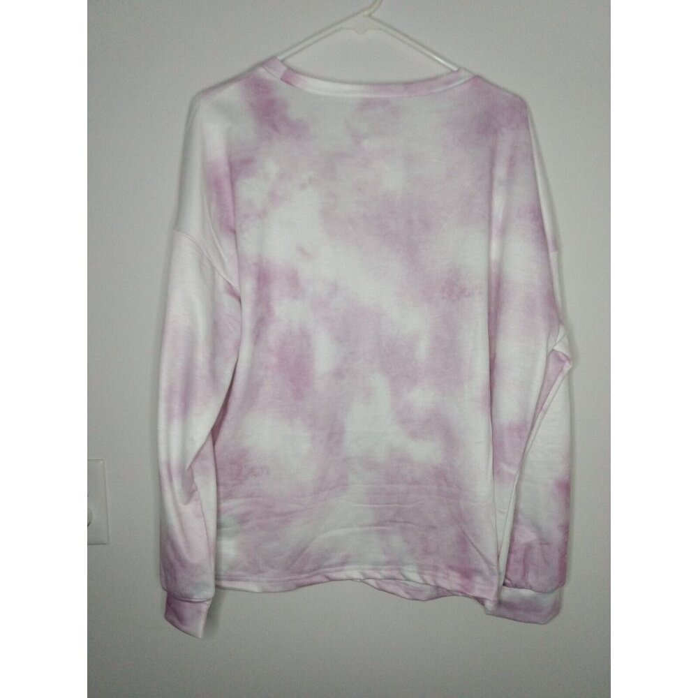 PRETTYGARDEN Women XL Purple Tie Dye 2 Piece Pajamas PJ Set Lounge Top Pants NWT - Picture 4 of 8